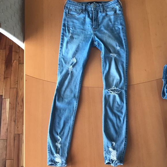 Hollister High Rose Crop Super Skinny Jeans - Picture 1 of 1
